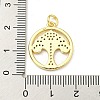 Brass Micro Pave Cubic Zirconia Pendants FIND-Z023-16G-3