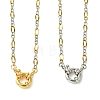 2Pcs 2 Colors 3MM Two Tone 304 Stainless Steel Figaro Chain Necklaces NJEW-JN06465-2