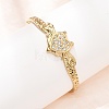 Halloween 304 Stainless Steel Crystal Rhinestone Heart Bat Open Hinged Bangles for Women SA-CBA7A40-06G-2