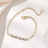 Non-magnetic Synthetic Hematite Beads Link Bracelets BJEW-JB13098-1