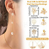 30Pcs 3 Style Brass Stud Earring Findings KK-BBC0003-29-2
