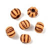 Opaque Acrylic Imitation Wood Beads AC-CBAB80E-01C-1