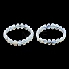 Opalite Faceted Beaded Stretch Bracelets for Women BJEW-K251-07Q-4