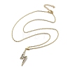 Brass Micro Pave Colorful Cubic Zirconia Pendant Necklaces for Women NJEW-D305-03G-03-3