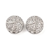 Brass Micro Pave Clear Cubic Zirconia Beads KK-S389-26P-1