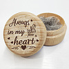 Beech Wooden Engraved My First Curl Box CON-WH0121-004-1