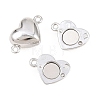 304 Stainless Steel Magnetic Clasps with Loops STAS-P452-04D-P-2