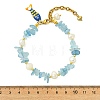 Brass Enamel Fish Charm Bracelets BJEW-JB14062-02-4