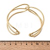 304 Stainless Steel Cuff Bangles for Women BJEW-Z150-01G-03-5