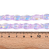 Transparency Electroplate Glass Beads Strands GLAA-T023-40A-04-4
