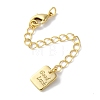 Brass Lobster Clasps & Ends with Chain KK-F880-34G-1