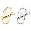 2Pcs 2 Colors 925 Sterling Silver Double Opening Lobster Claw Clasps FIND-SC0003-52-1