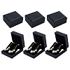 6Pcs Imitation Leather Cufflink Packaging Boxes CON-GO0001-29-1