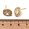 Brass Micro Pave Cubic Zirconia Stud Earrings EJEW-G471-05G-01-5