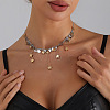 Alloy Star Coin Tassel Choker Necklaces for Women WGB030C-01-3