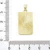 Rack Plating Brass Micro Pave Clear Cubic Zirconia Pendants KK-S371-02G-07-3