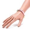 Acrylic Curved Tube Beaded Stretch Bracelet for Women BJEW-JB08437-03-3