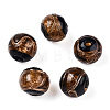 Handmade Gold Sand Lampwork Beads LAMP-T019-8mm-02-1