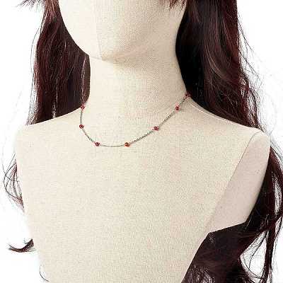 304 Stainless Steel Cable Chain Necklaces NJEW-JN03629-05-1