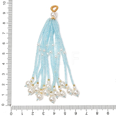 Plastic Beaded Big Pendants PL-CBA0279-01A-1