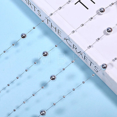Plastic Imitation Pearl Beaded Chains KY-WH0051-25C-1