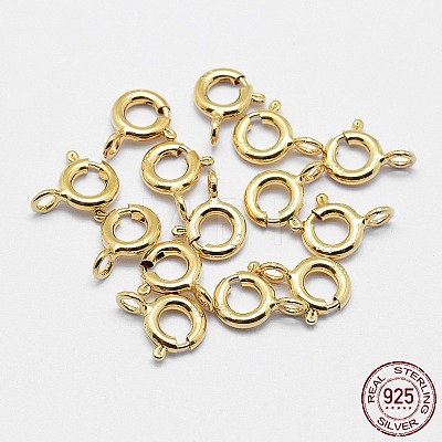 925 Sterling Silver Spring Ring Clasps STER-K167-076D-G-1