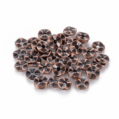 Tibetan Style Wavy Spacer Beads LS-TIBEB-A101871-R-LF-1
