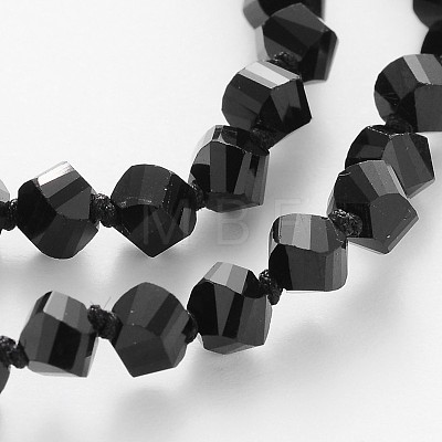 Twist Glass Beaded Necklaces NJEW-PH00661-1