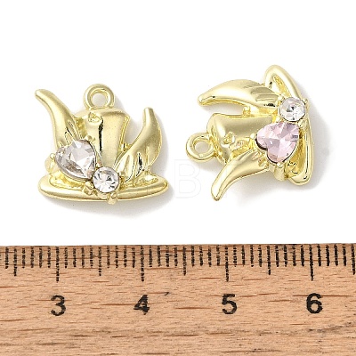 Heart Rack Plating Alloy Pendants FIND-I039-28G-1