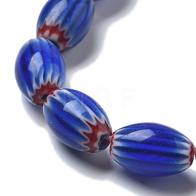 Handmade Millefiori Lampwork Beads Strands LAMP-F035-12N-1