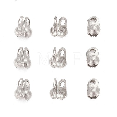 Tarnish Resistant 304 Stainless Steel Bead Tips STAS-R063-19-1