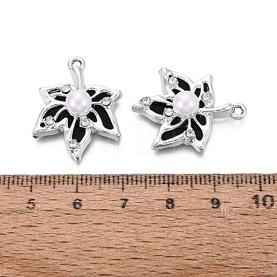 Alloy with ABS Imitation Pearl & Crystal Rhinestone & Acrylic Pendants PALLOY-Q466-04P-04-1