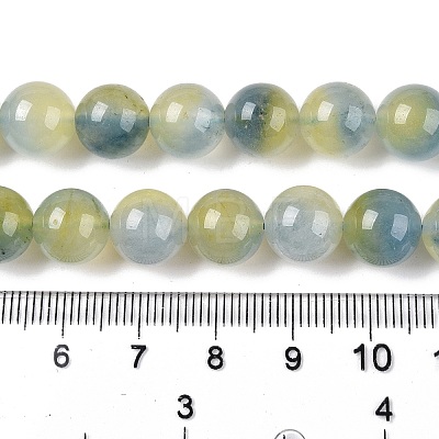 Dyed Natural White Jade Beads Strands G-T138-10mm-210-18-1