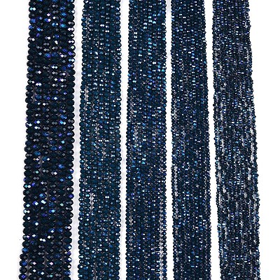 Electroplate Opaque Solid Color Glass Beads Strands EGLA-A044-P4mm-L16-1