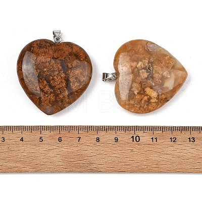Natural Cherry Blossom Agate Pendants GG-K002-12A-22-1
