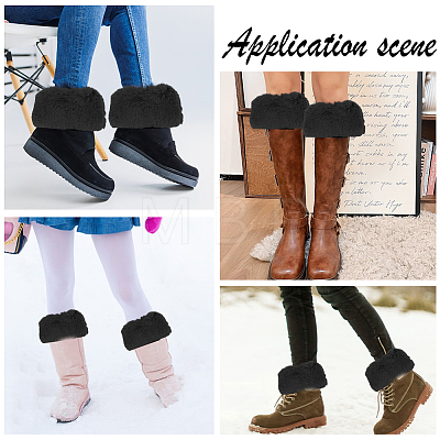 Acrylic Fiber Woolen Yarn Socks Leg Cover AJEW-WH20018-149B-1