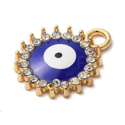 Alloy Enamel Rhinestone Glass Pendants ENAM-U003-02G-07-1