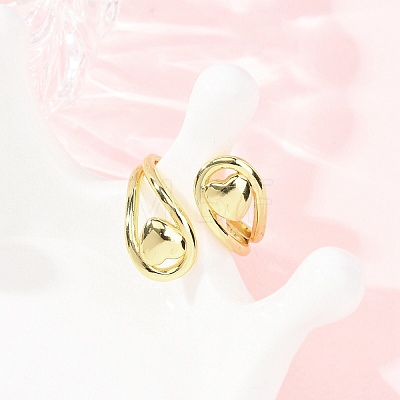 Brass Cuff Open Rings RJEW-D342-01G-1