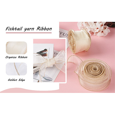 Yilisi 2 Cards 2 Style Organza Ribbon OCOR-YS0001-08B-1