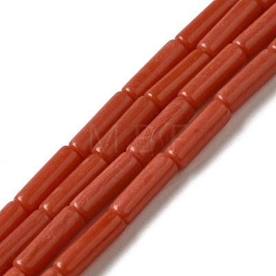 Synthetic Coral Beads Strands G-D464-42-1