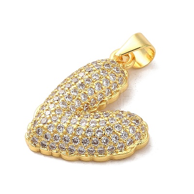 Mother's Day Brass Micro Pave Clear Cubic Zirconia Pendants FIND-Z041-20B-1