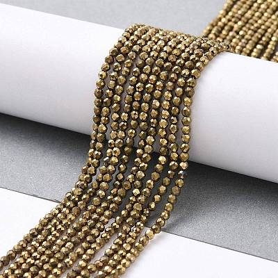 Electroplate Glass Beads Strands X-GLAA-H021-01A-FP07-1