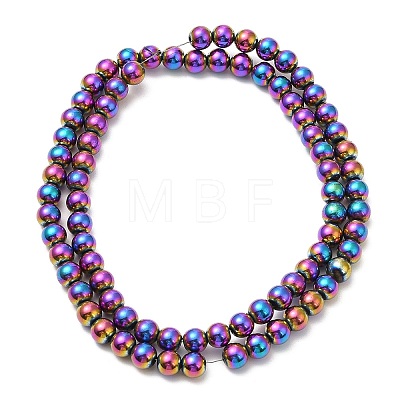 Electroplate Synthetic Non-magnetic Hematite Beads Strands G-E602-04-1