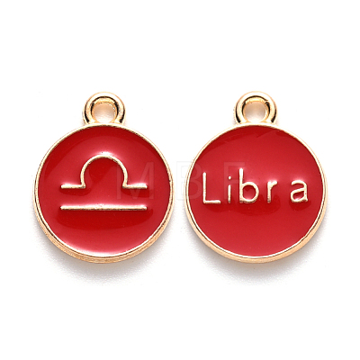 Alloy Enamel Pendants X-ENAM-S124-01B-07K-1