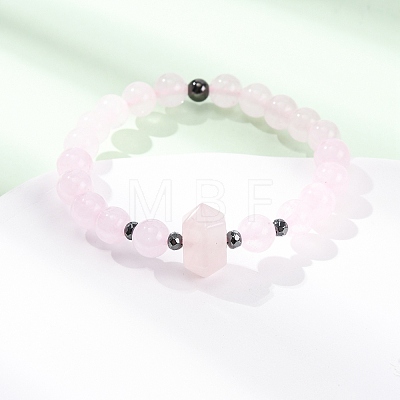 Natural Mixed Gemstone Beaded Stretch Bracelet for Women BJEW-A145-01-1