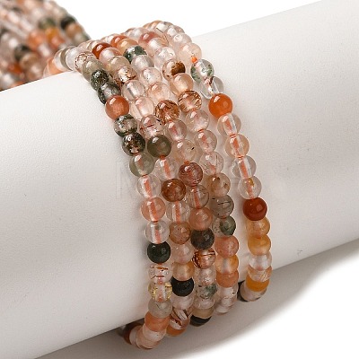 Natural Colorful Rutilated Quartz Beads Strands G-B090-A18-03-1