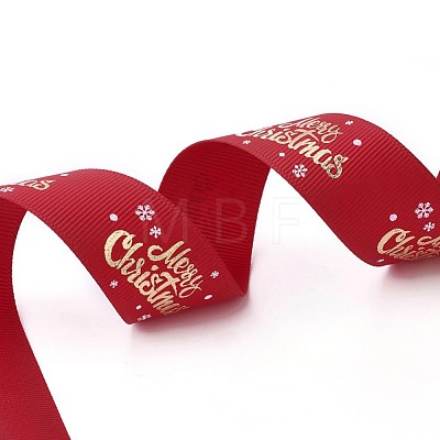 Polyester Grosgrain Ribbon for Christmas SRIB-P013-D02-1