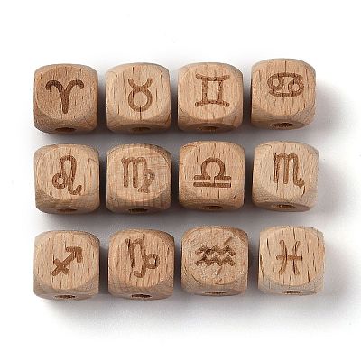 Natural Wood Constellation Beads WOOD-M002-05-1