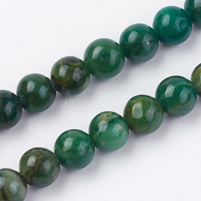 Natural African Jade Beads Strands G-F560-6mm-B01-1