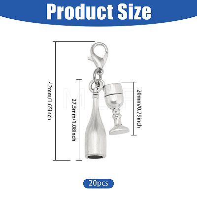 20Pcs Alloy Pendant Decorations HJEW-PH02484-1